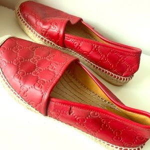 Gucci Red Espadrilles